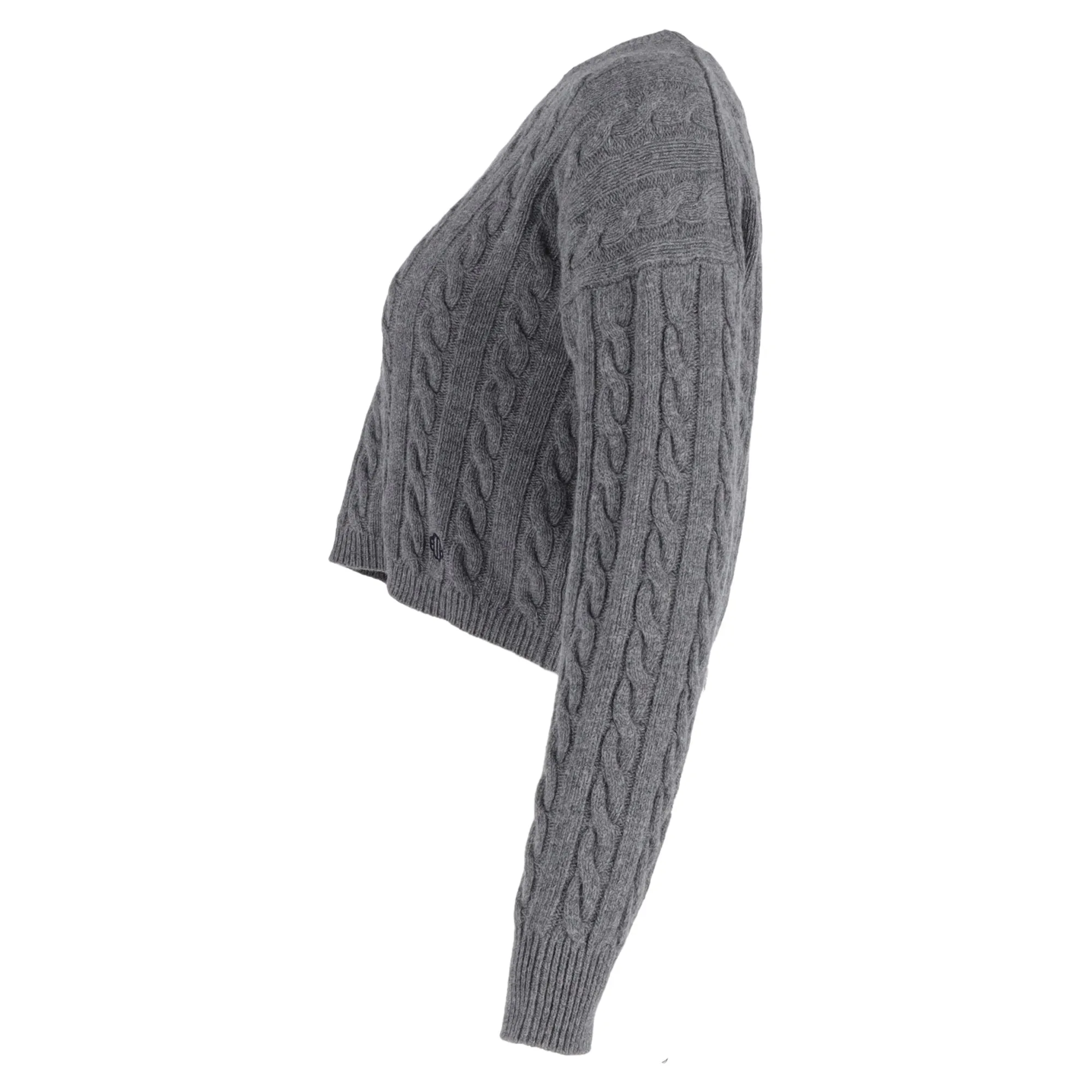 Maje Knitted Sweater in Grey Wool