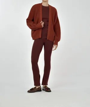 Mali Open Cardigan In Intense Rust