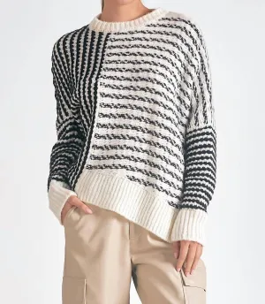 Mara Sweater In Black/white