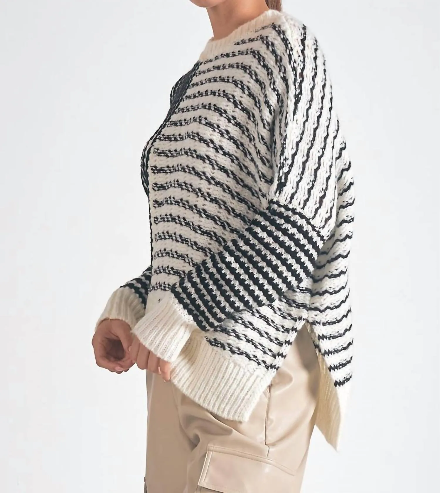 Mara Sweater In Black/white