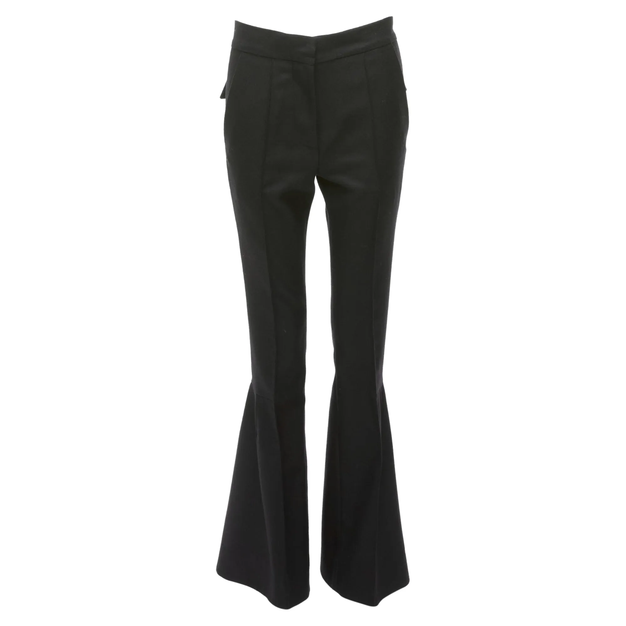 Marni Wool Twill Mid Waist Flared Dress Pants