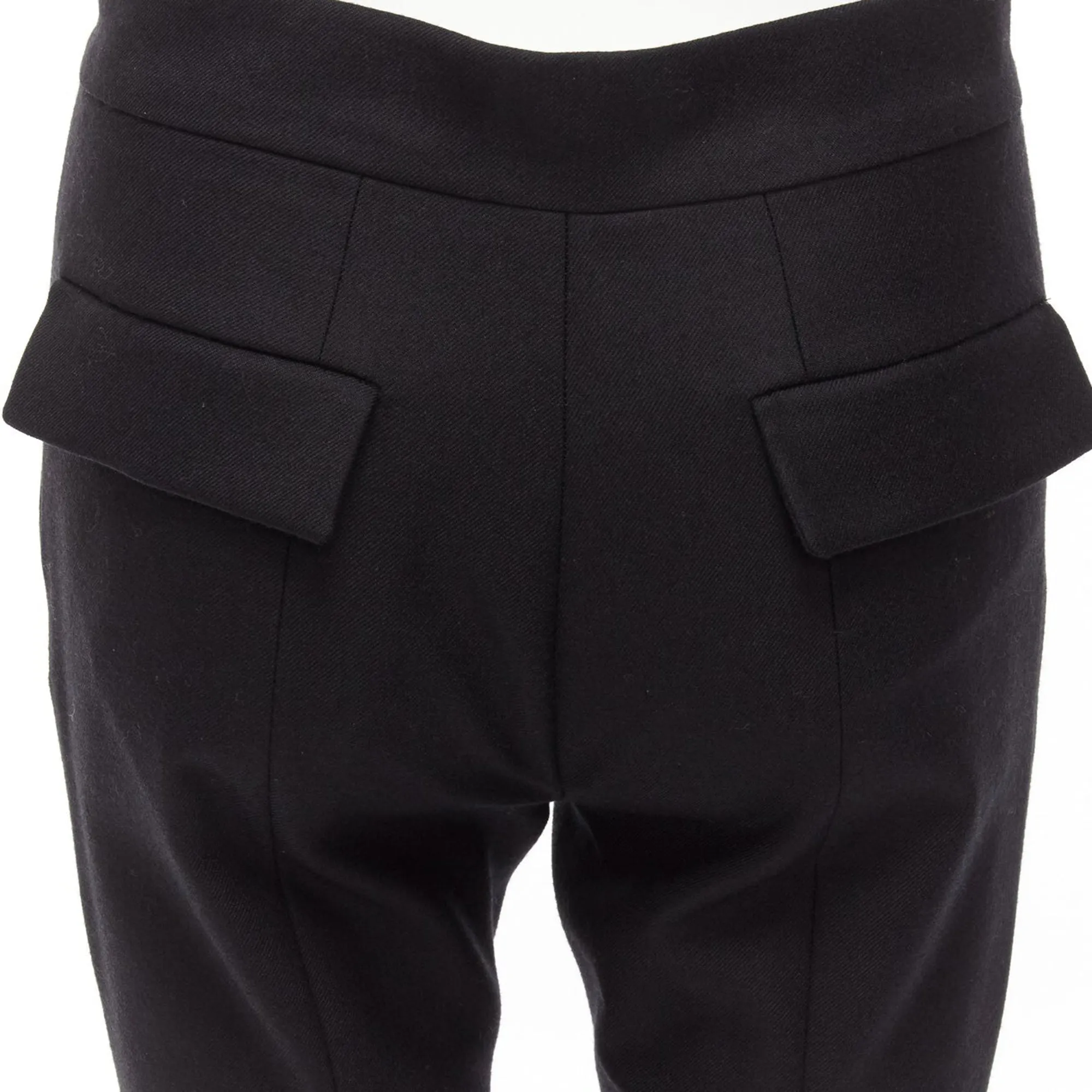 Marni Wool Twill Mid Waist Flared Dress Pants
