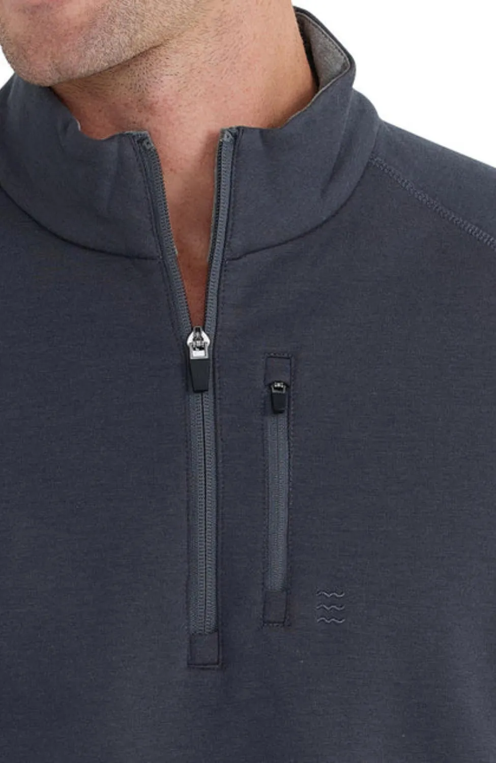 Men's Bamboo Heritage Fleece Quarter Zip In Graphite