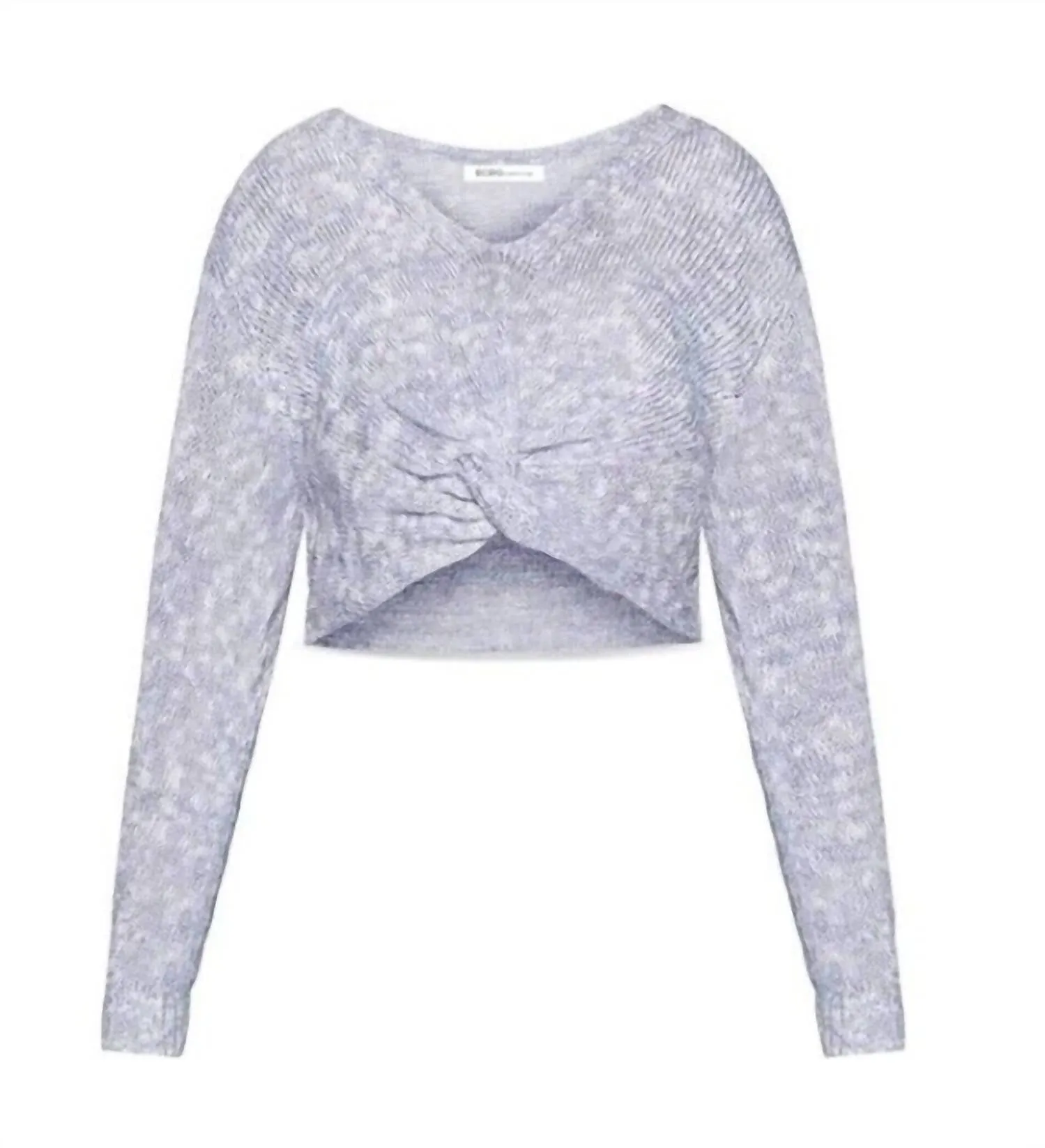 Metallic Knit Shirt Pullover Sweater In Blue