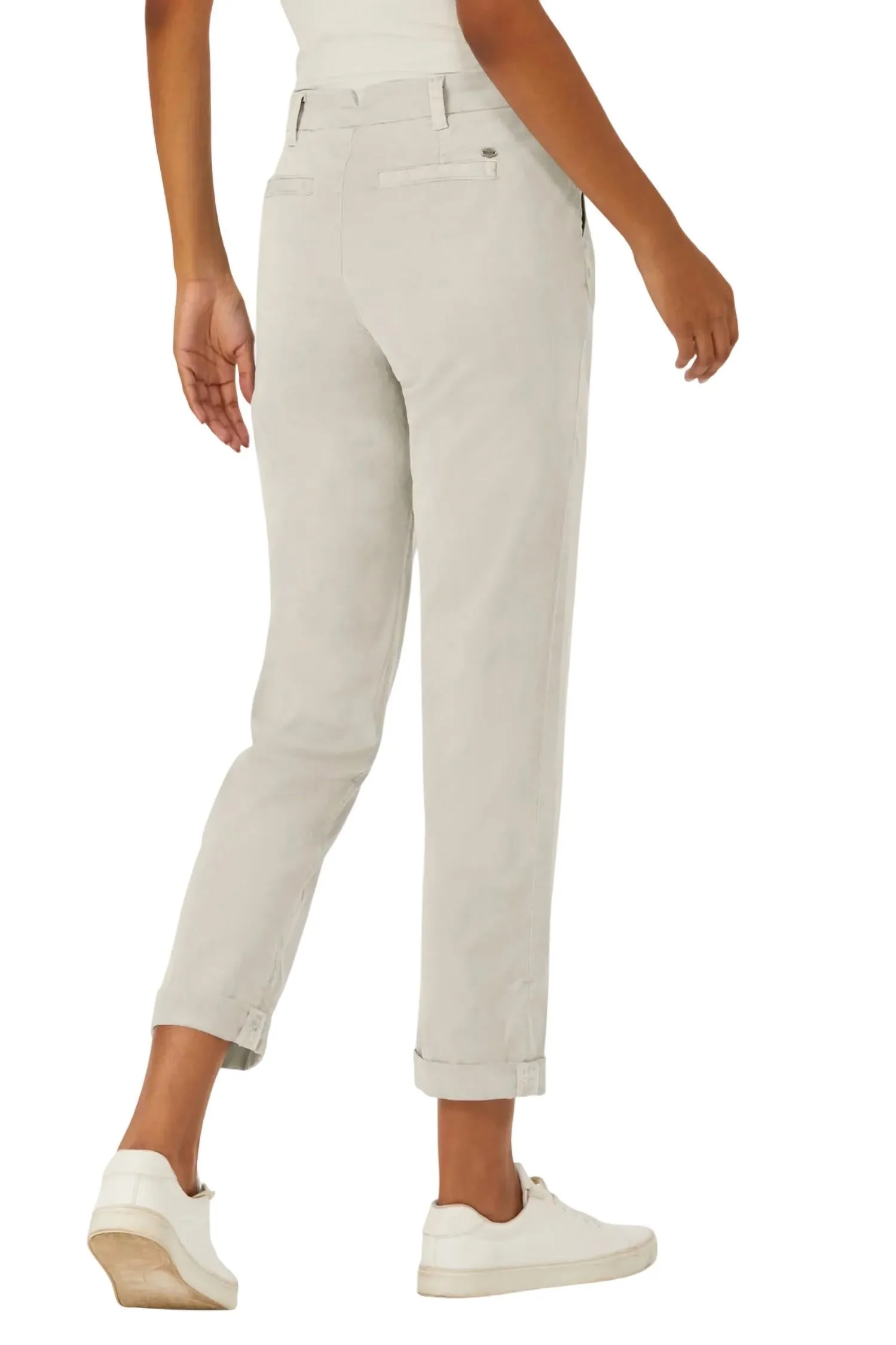 Mitchell Roll Cuff Chino Pant In Natural