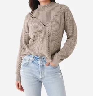 Mock Neck Sweater In Mushroom