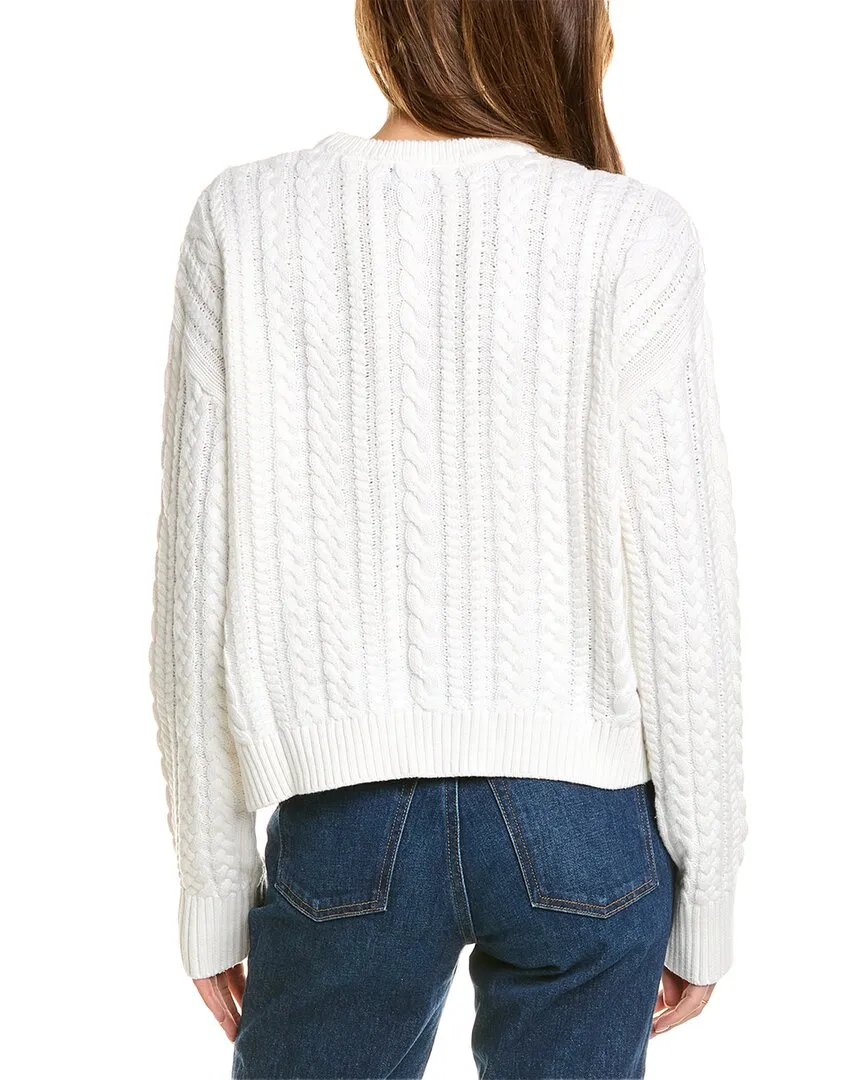 Monrow Cable Knit Wool-Blend Sweater
