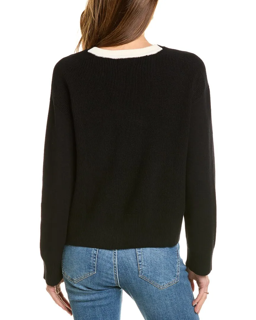 Monrow Soft Knit V-Neck Sweater