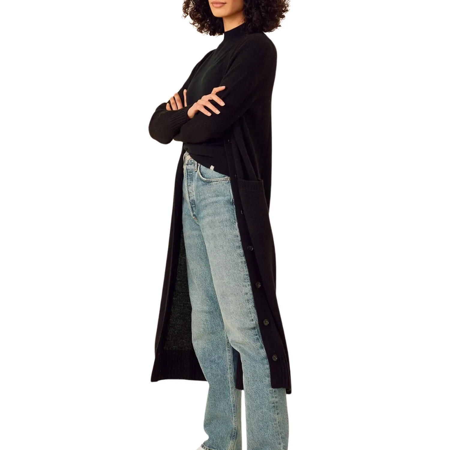 Morgan Cashmere Cardigan In Black