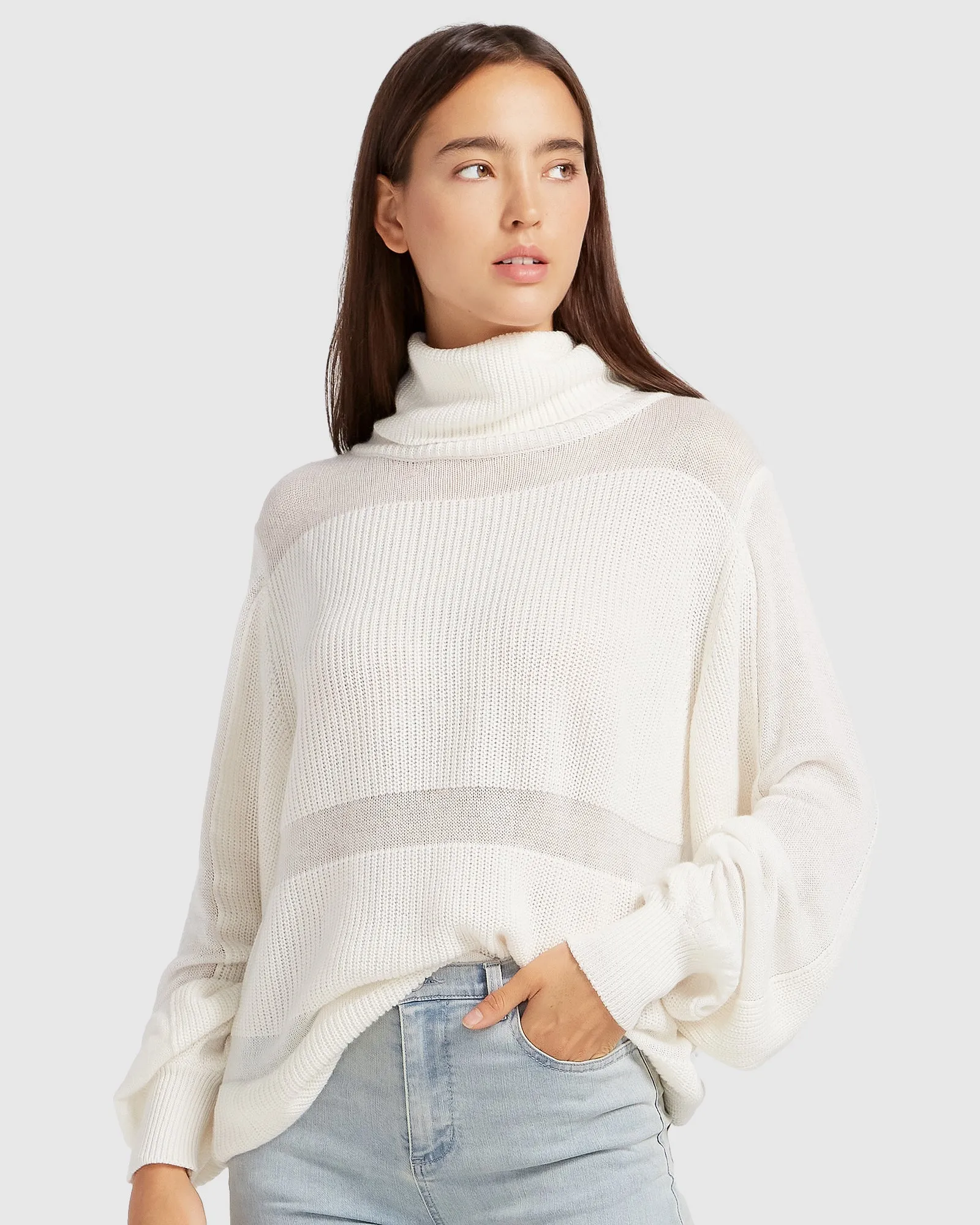 Nevermind Sheer Panelled Knit