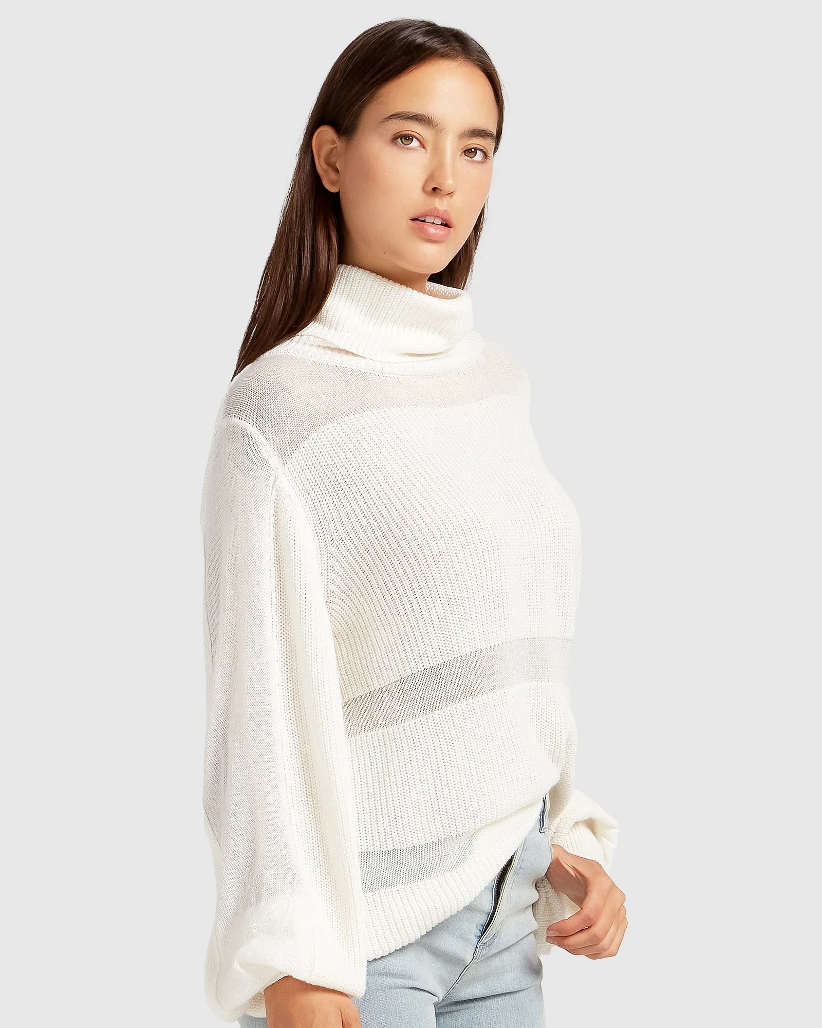 Nevermind Sheer Panelled Knit