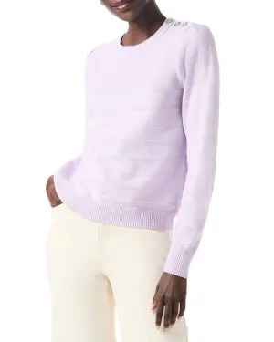 NIC ZOE Button Shoulder Cashmere-Blend Sweater