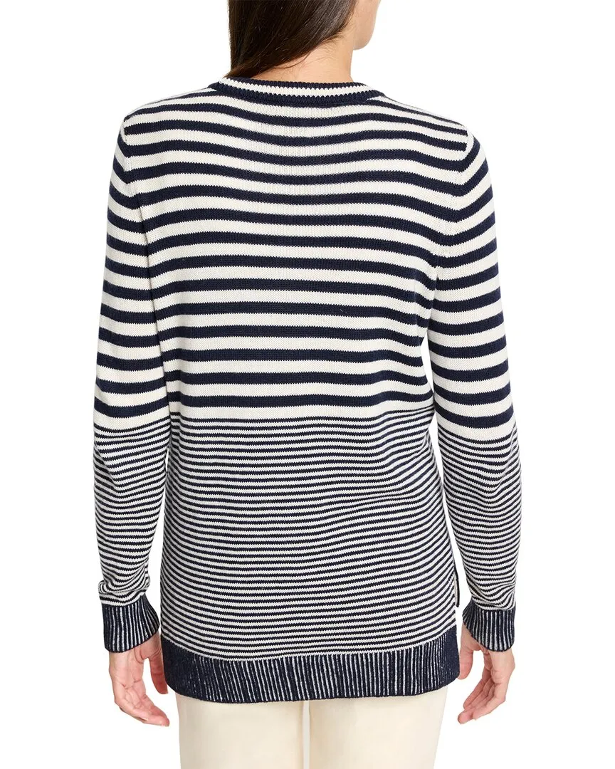 NIC   ZOE Cashmere-Blend Striped Sweater