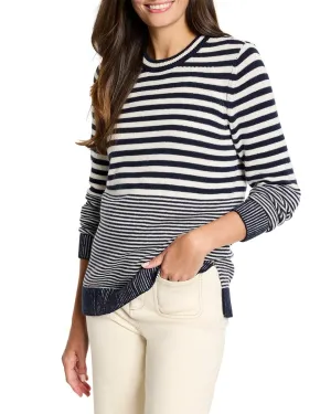 NIC   ZOE Cashmere-Blend Striped Sweater