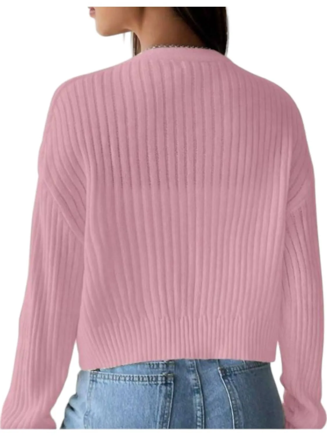 Noah Ribbed Sweater In Pink