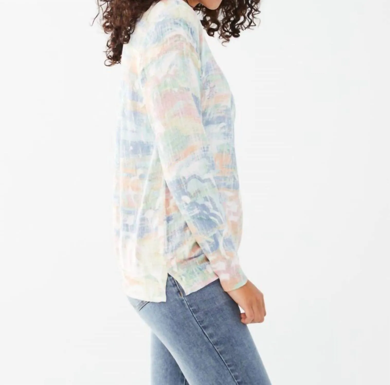 Nyla Top In Bahama Print