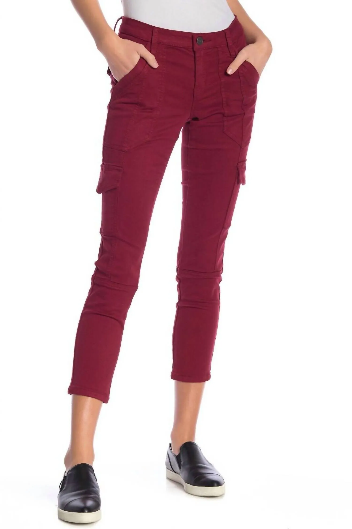 Okana High-Rise Cargo Pants In Red