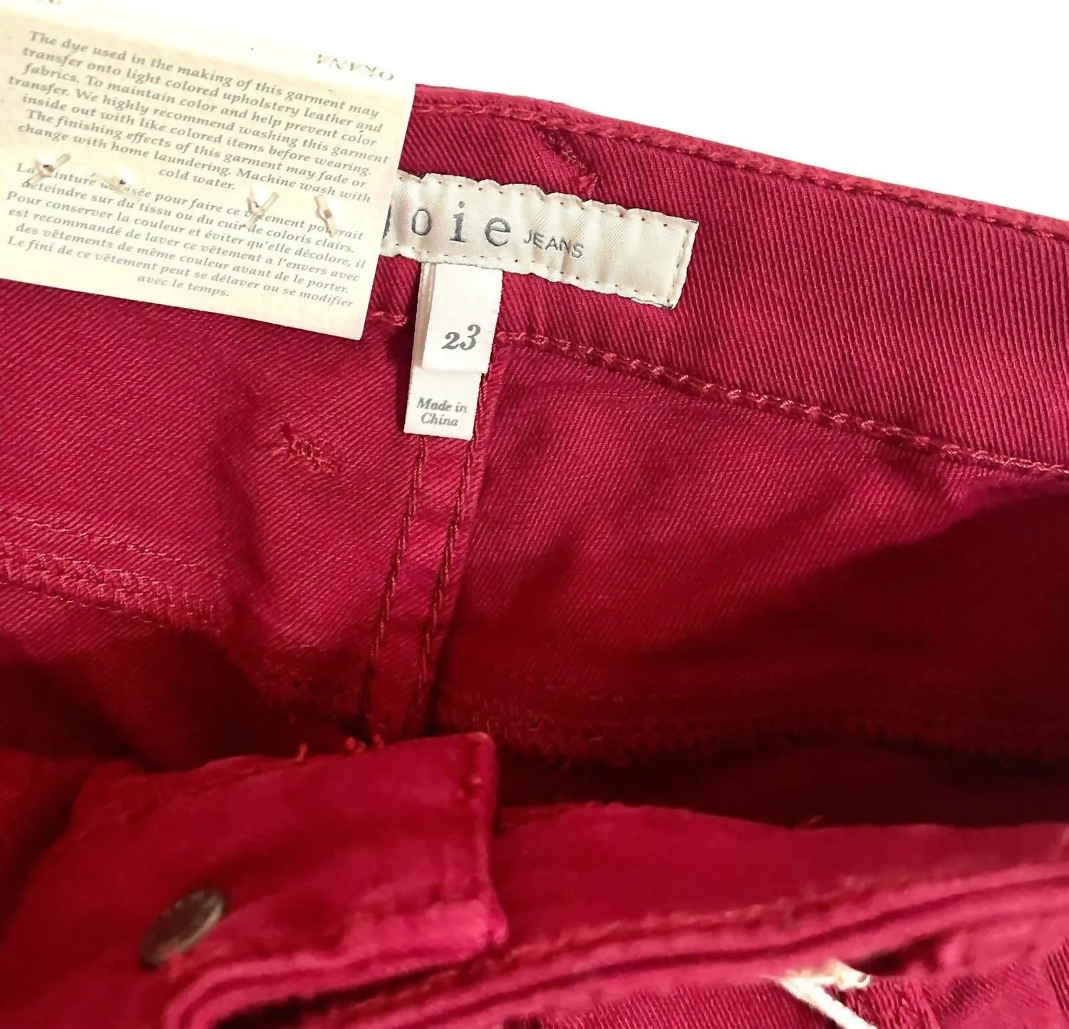 Okana High-Rise Cargo Pants In Red