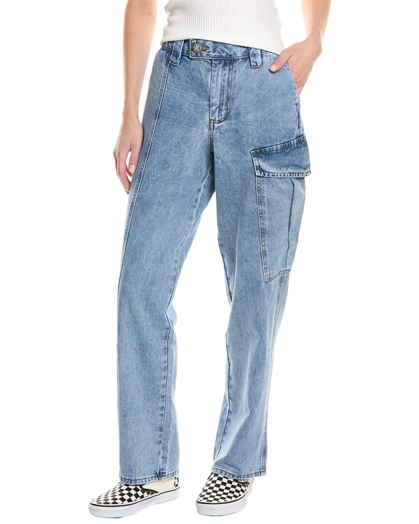 One Teaspoon New Fiction Berlin Blue Wide Leg Jean