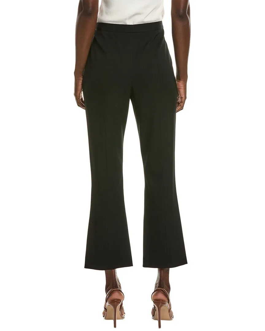 Oscar de la Renta Skinny Flare Silk-Lined Wool-Blend Pant