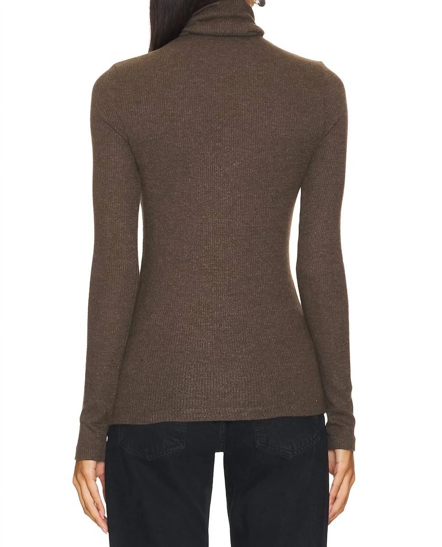Pascale Turtleneck In Lizard Ribbed