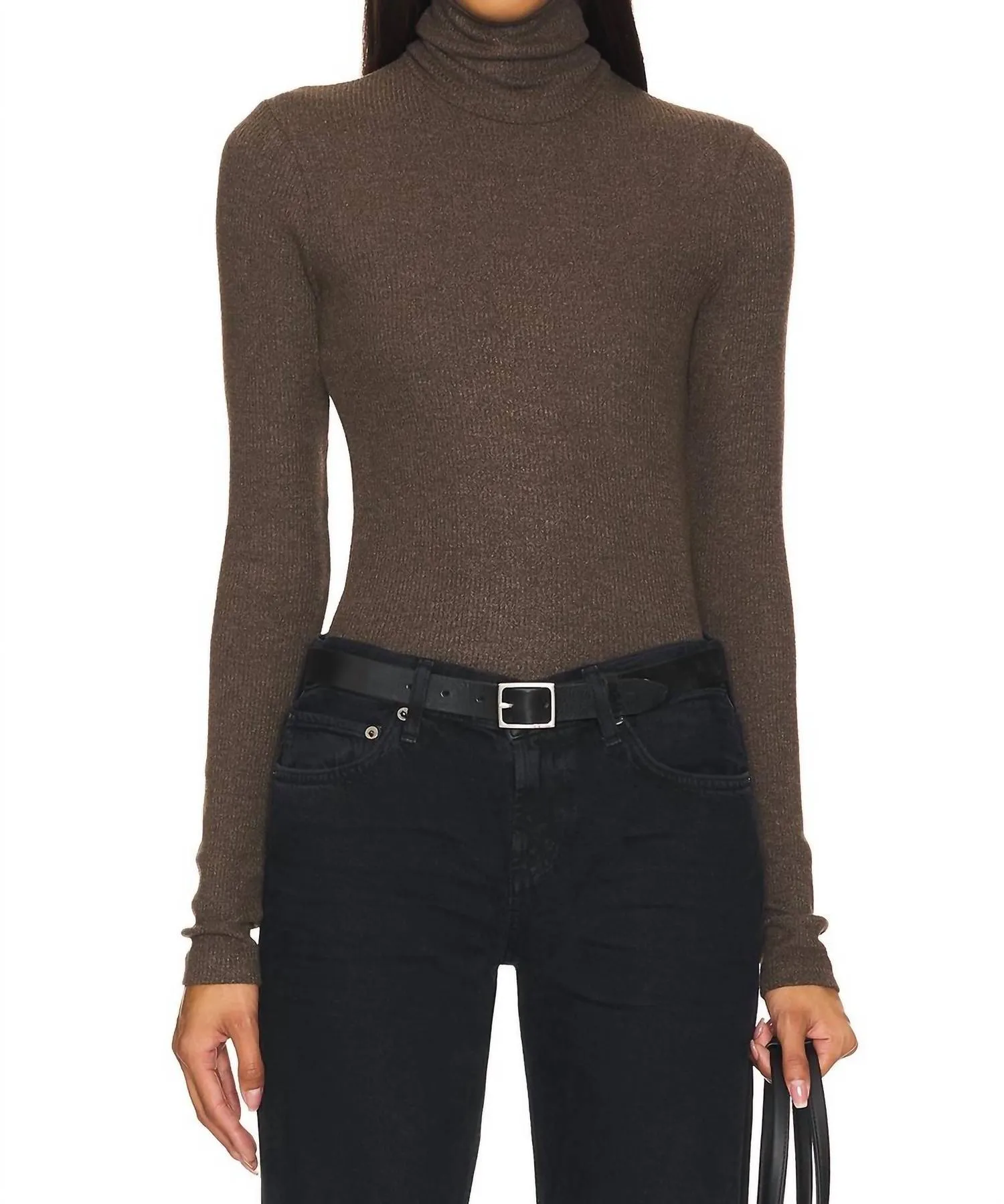 Pascale Turtleneck In Lizard Ribbed