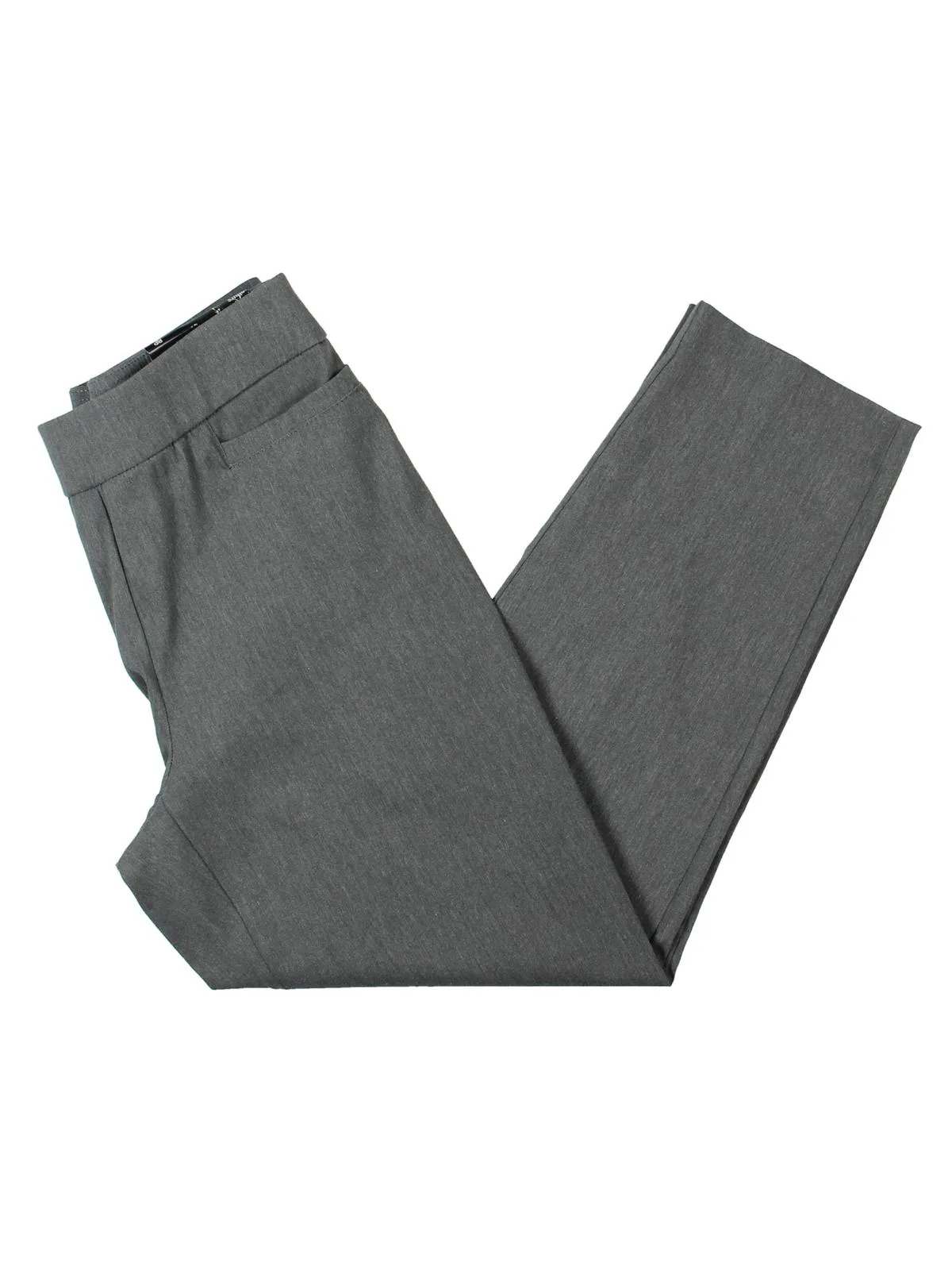Petites Womens Slimming Modern Fit Straight Leg Pants