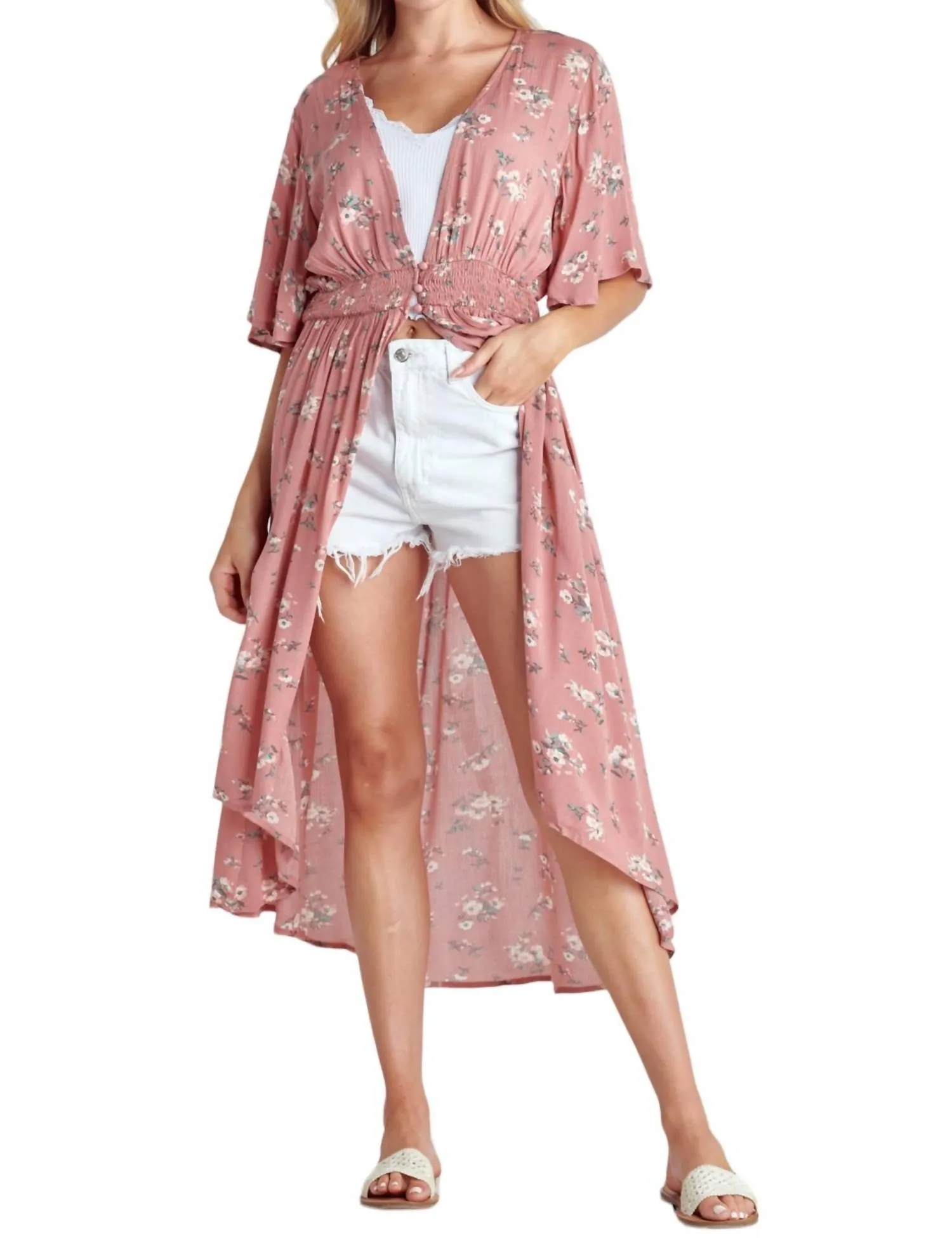 Petra Duster In Dusty Pink