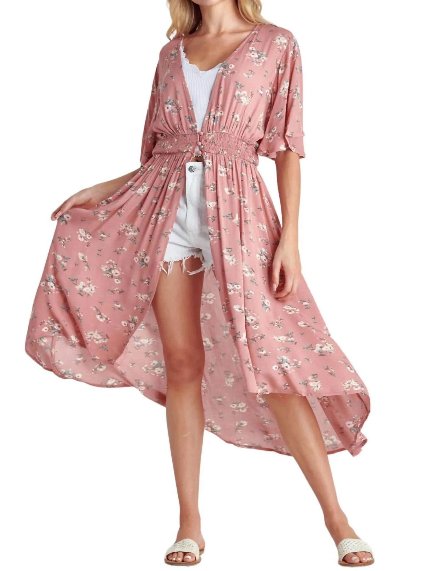 Petra Duster In Dusty Pink