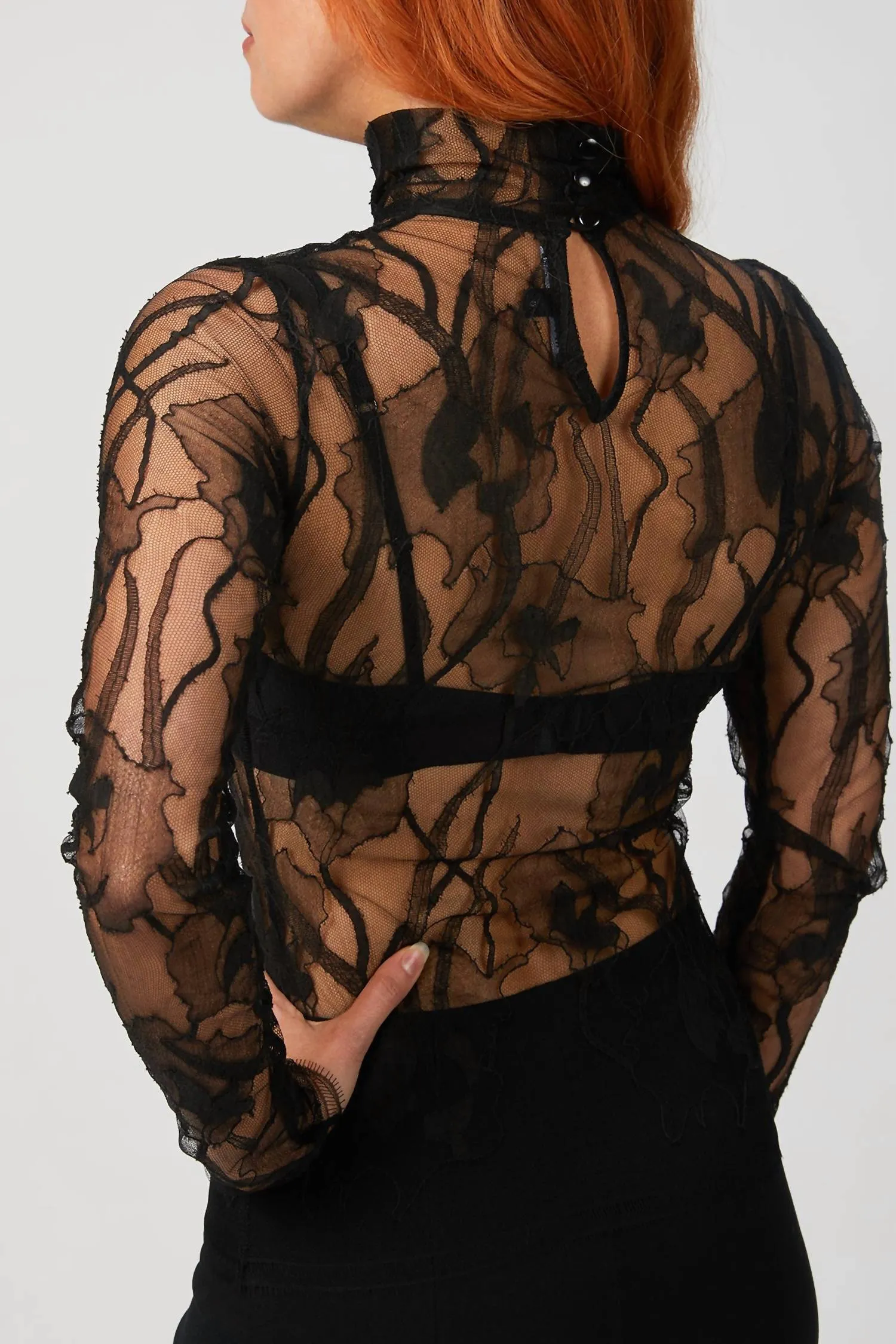 Petra Lace Top In Black