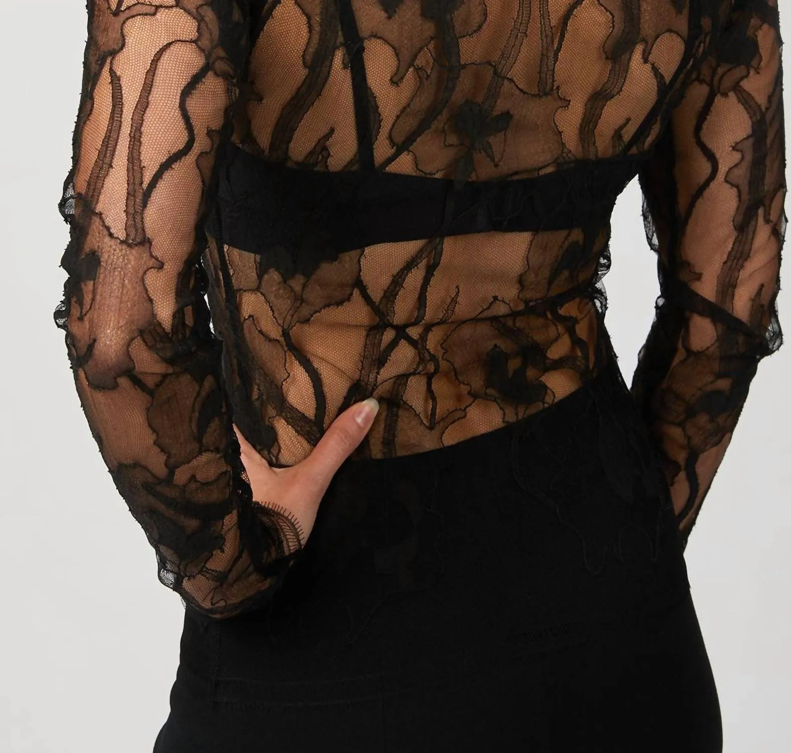 Petra Lace Top In Black