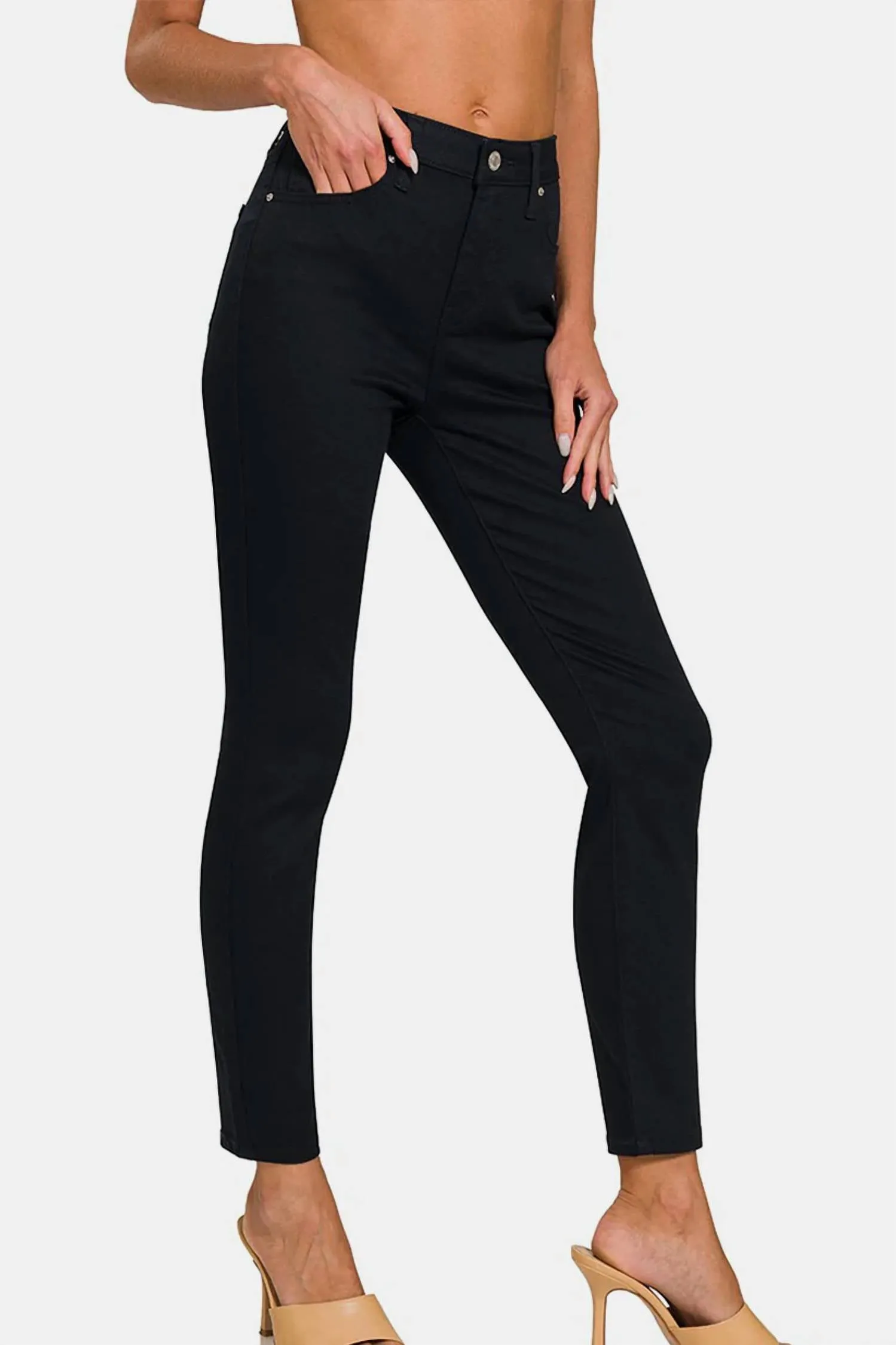 Pixie Full Length Skinny Jeans In Black