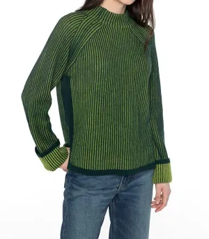 Plaited Rib Funnel In Cypress/moss