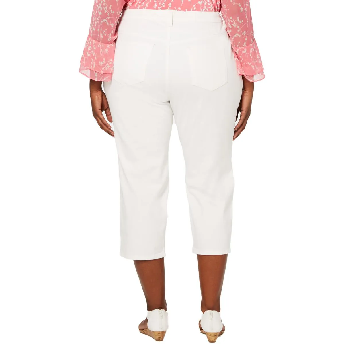 Plus Bristol Womens Natural Waist Slimming Fit Cropped Jeans