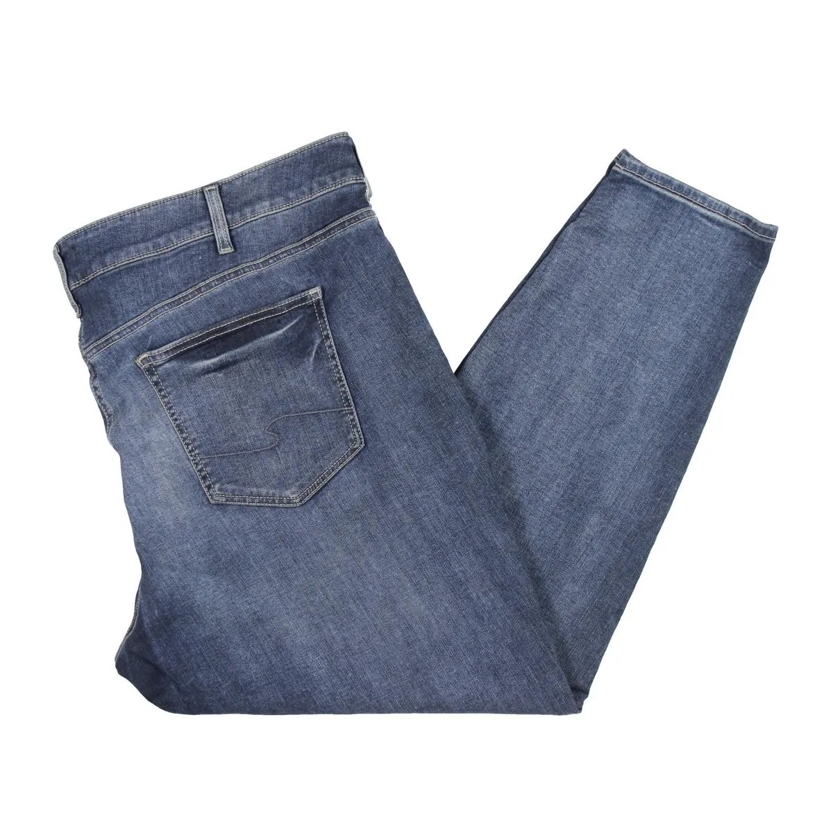 Plus Womens High Rise Faded Skinny Jeans