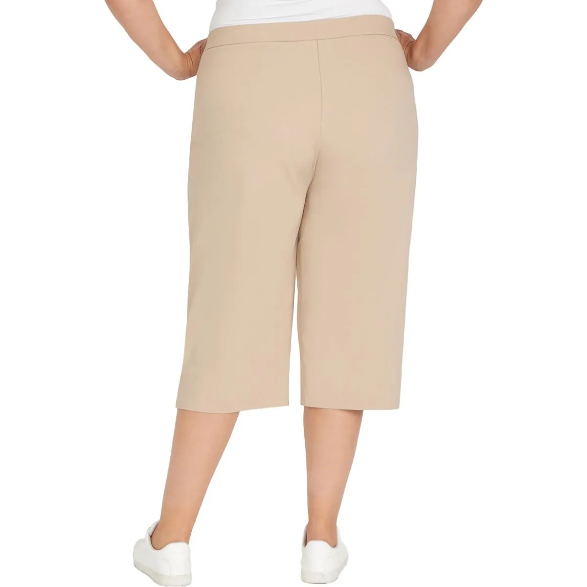 Plus Womens Tummy Slimming Rayon Carpi Pants