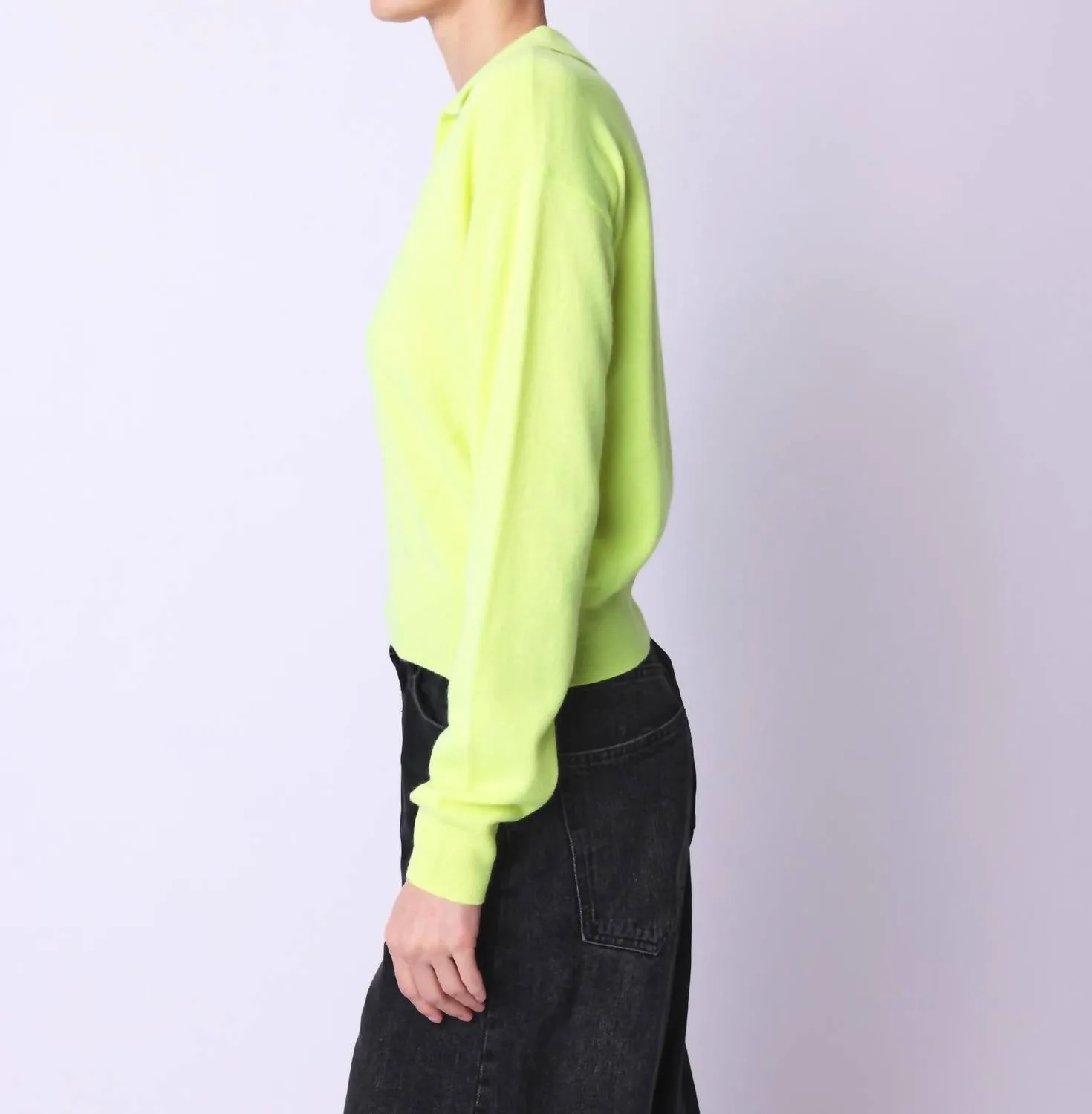 Polo Sweater In Citrus