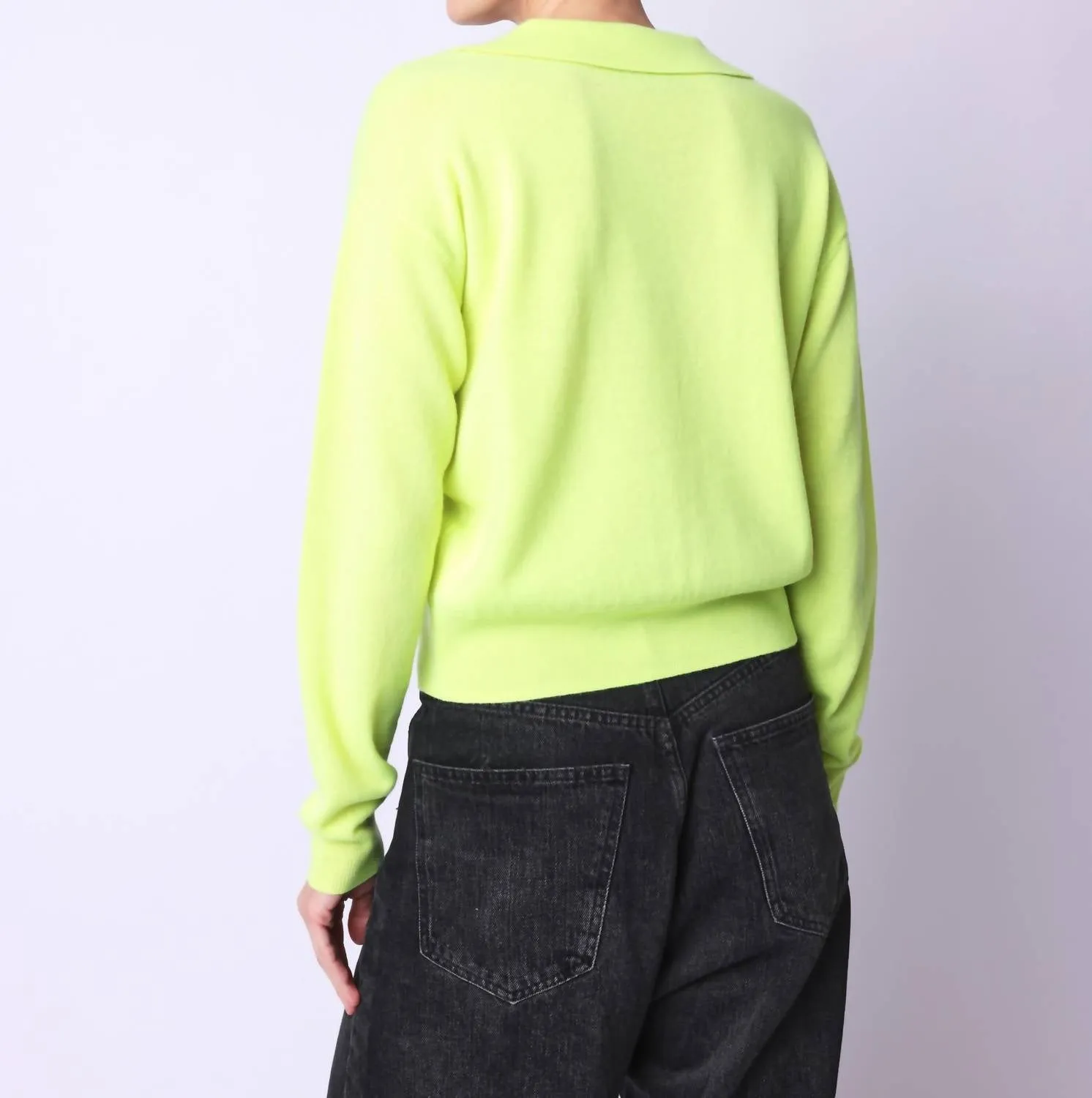 Polo Sweater In Citrus
