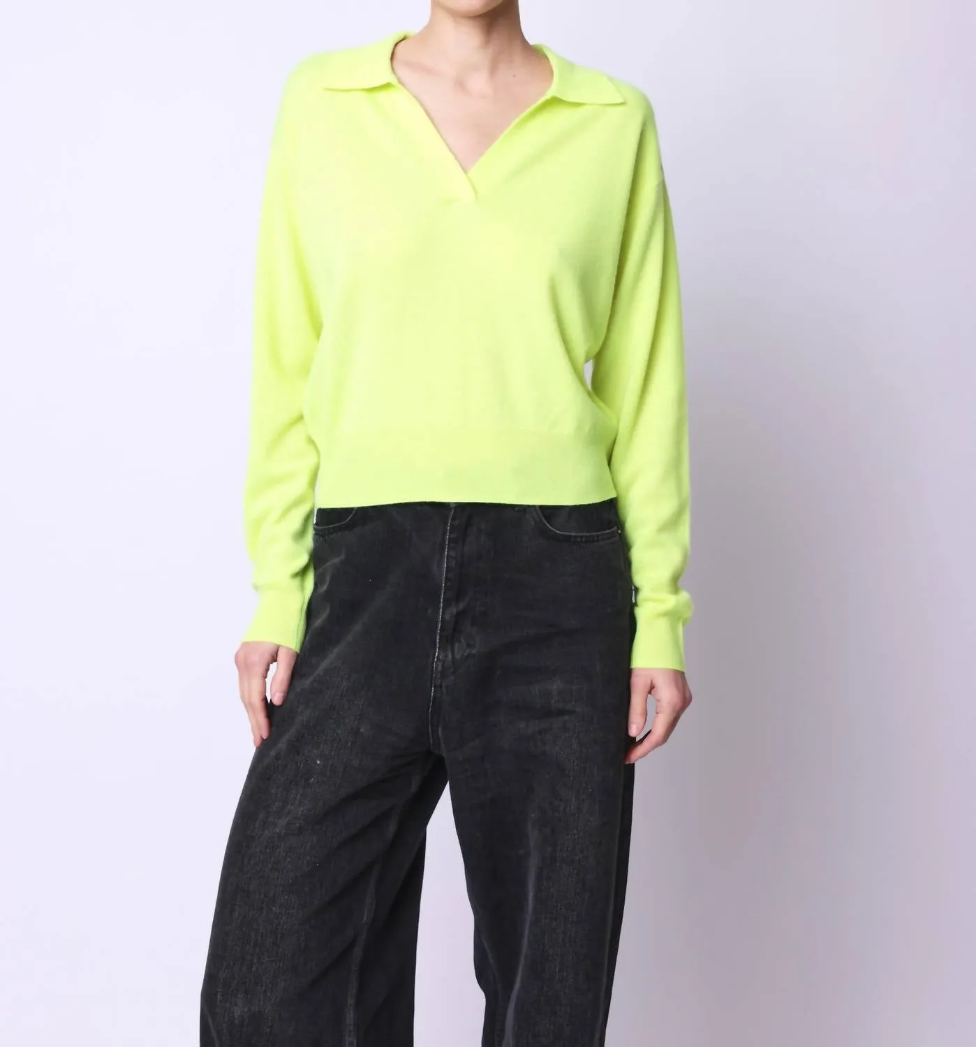 Polo Sweater In Citrus