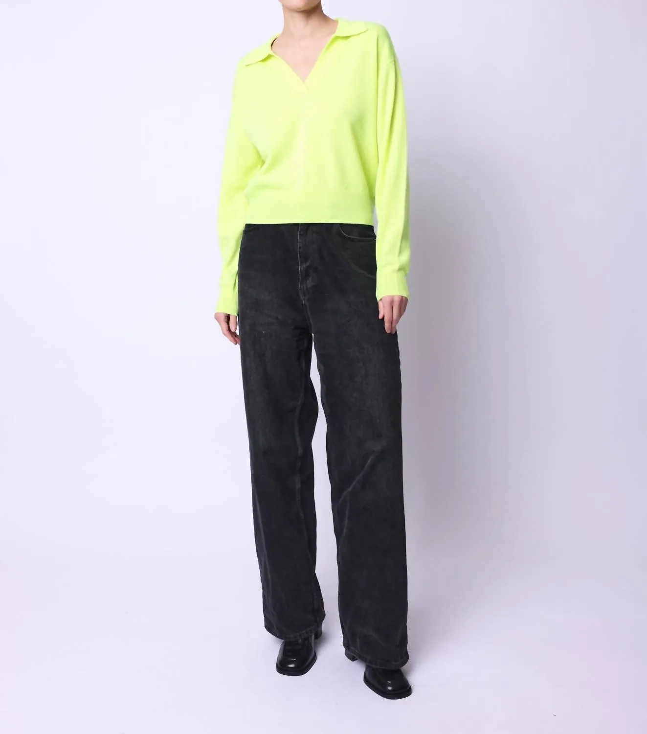 Polo Sweater In Citrus