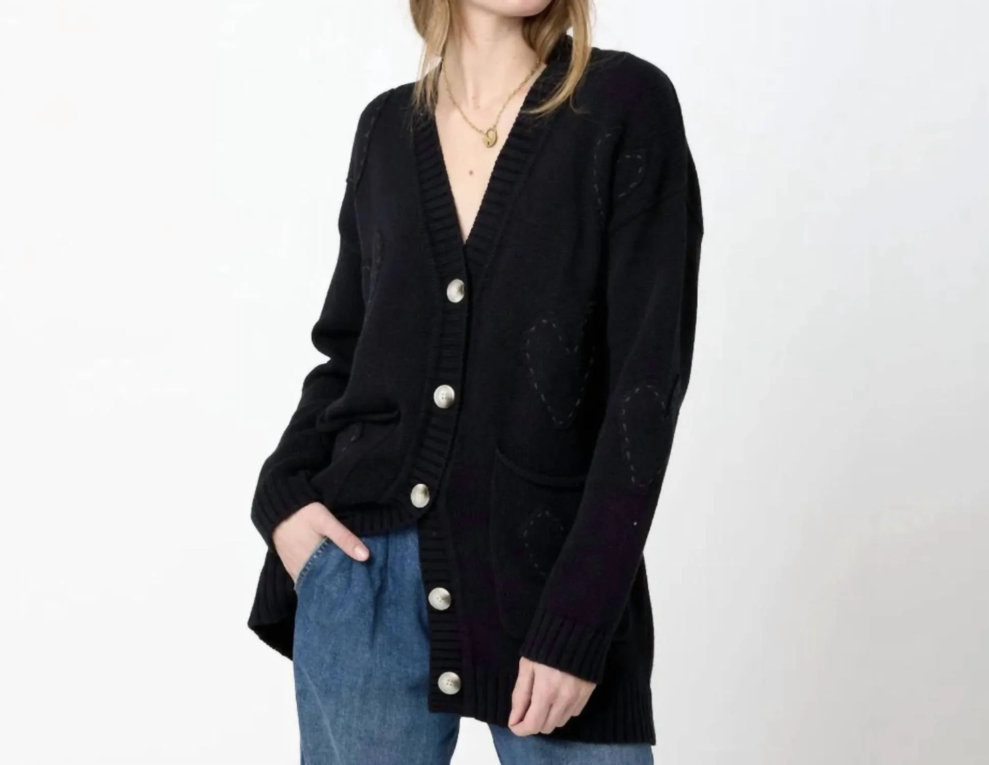 Poppy Zero Waste Cardigan In Black
