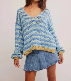 Portland Pullover In Blue Lake Combo
