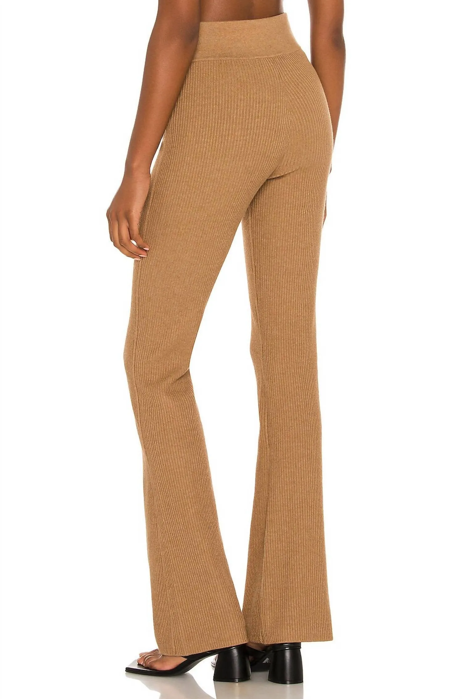 Rib Sweater Pant In Cafe Au Lait