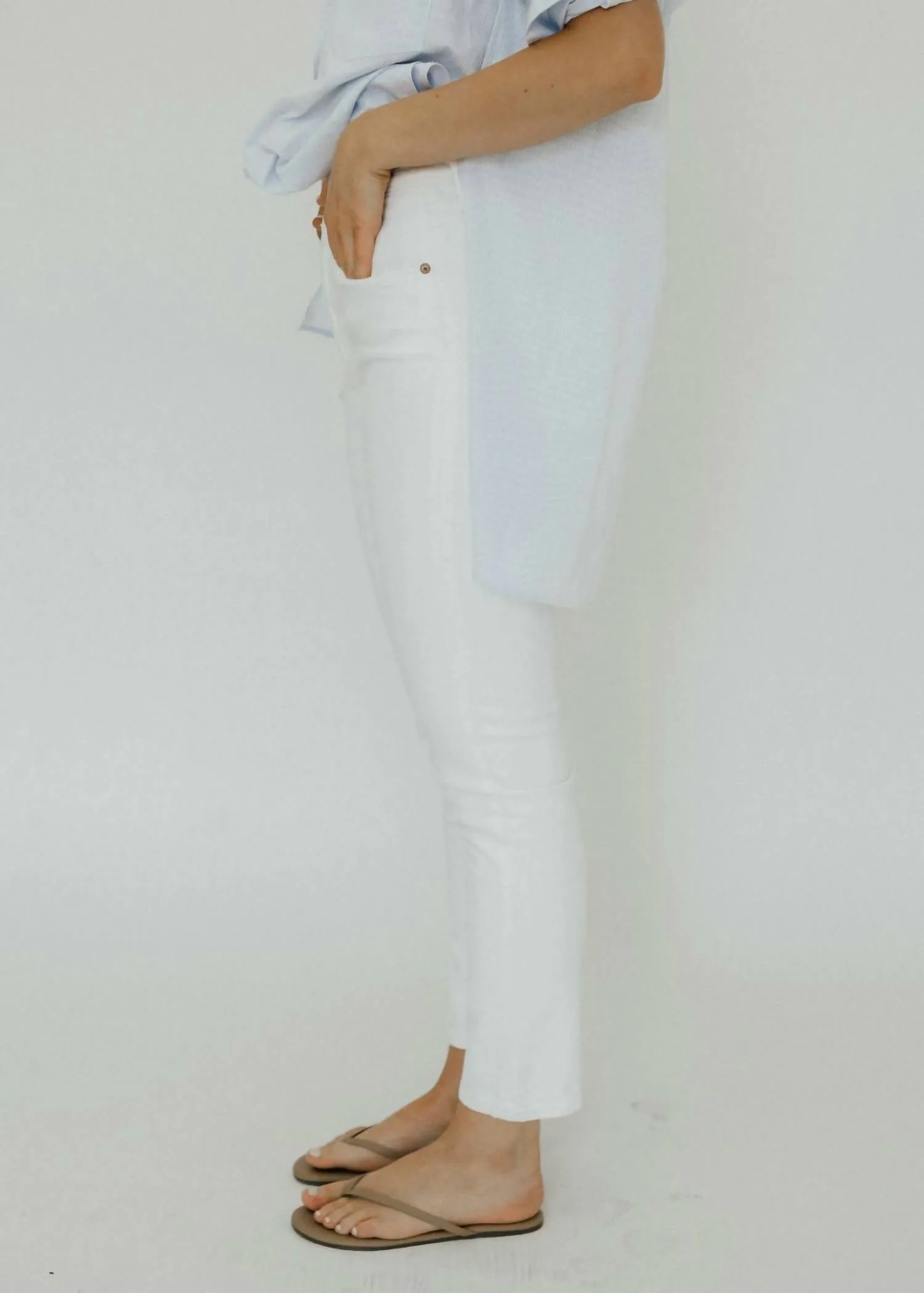 Riley Long Jeans In Sour Cream
