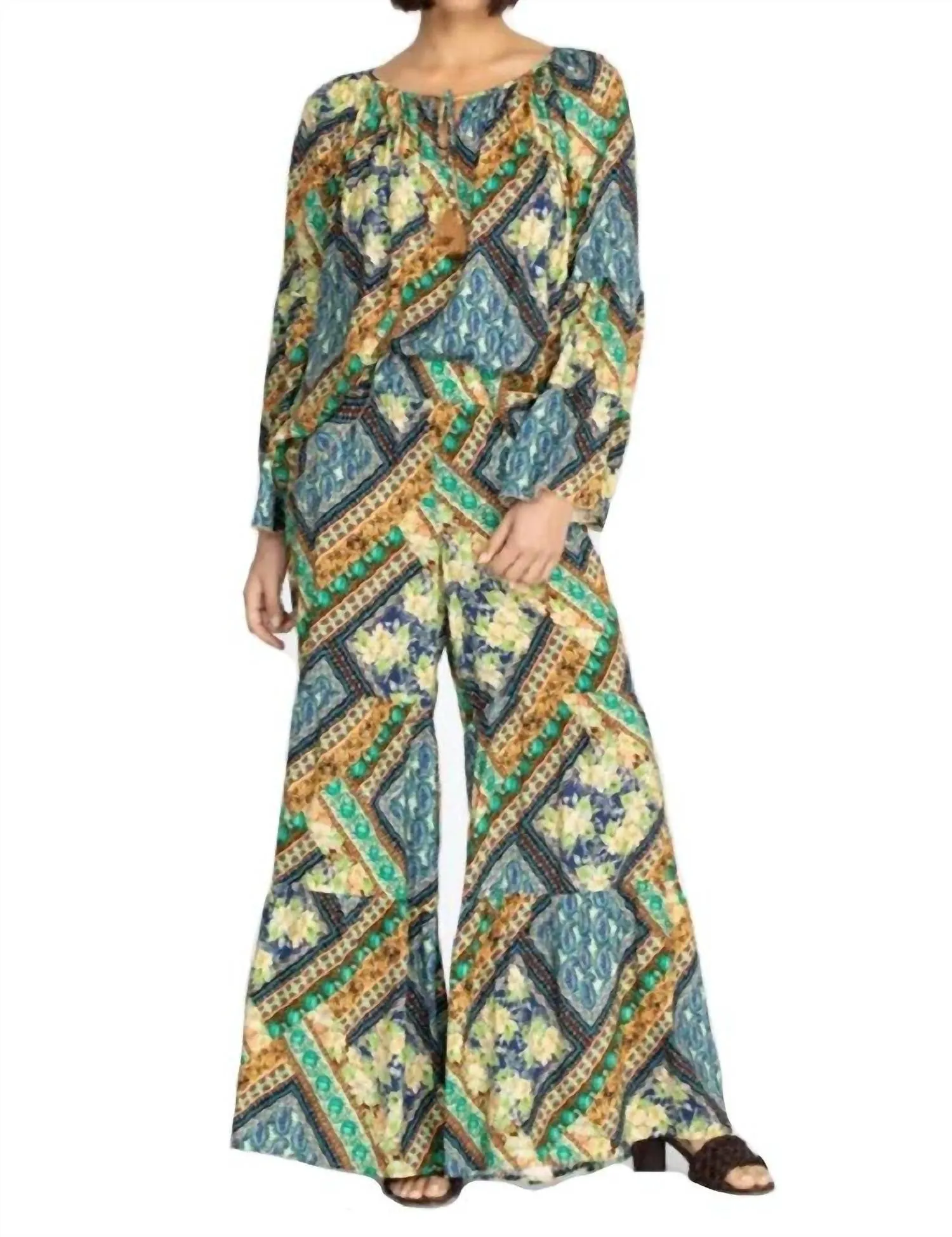 Rivera Tiered Pants In Multi