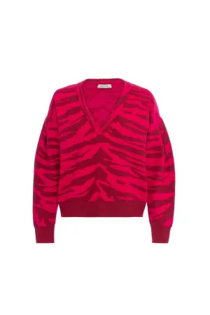 Roberta Top In Hyper Pink Animal