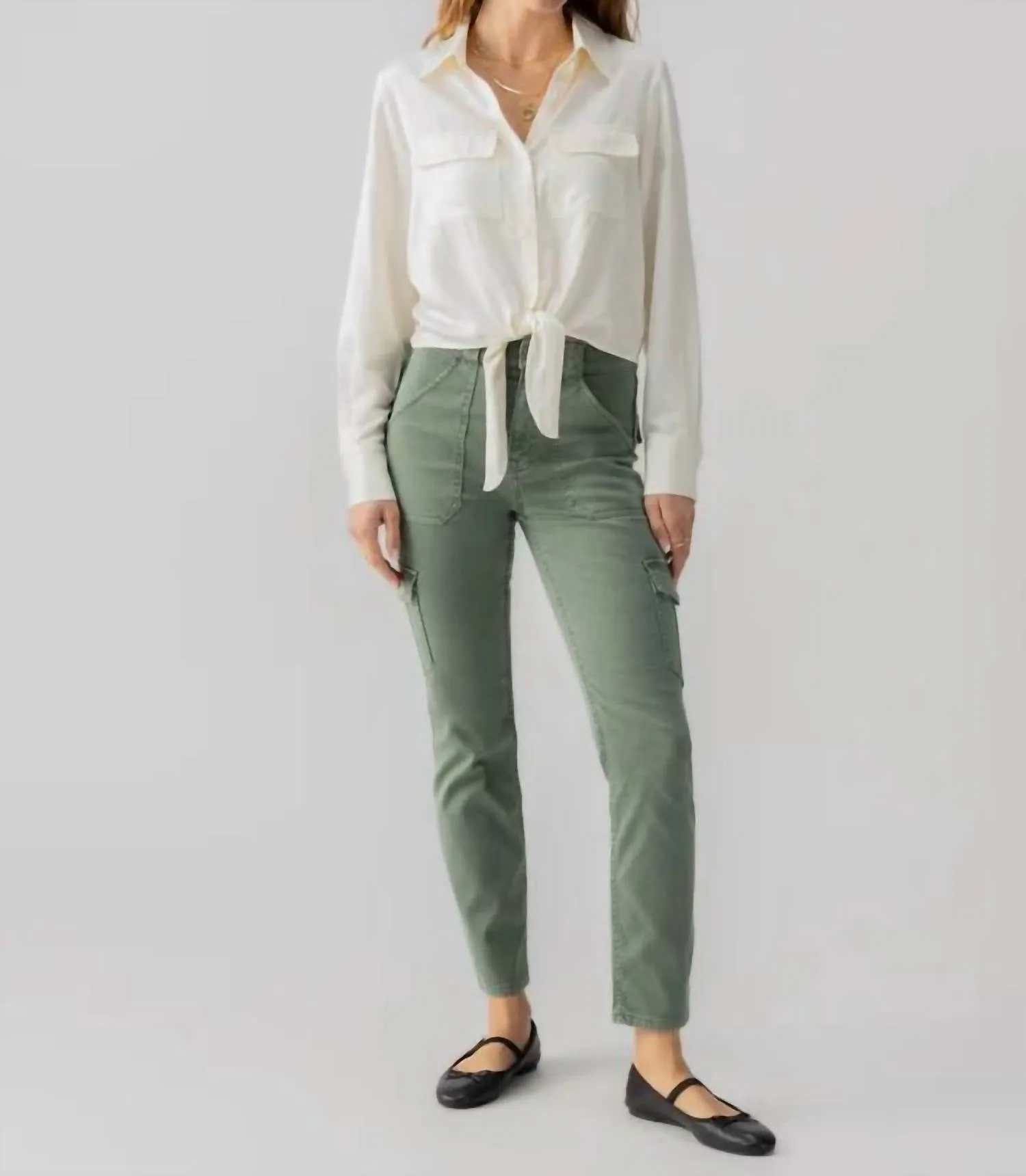 Sculpted Hayden Standard Rise Cargo Pant In Dark Spruce