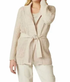 Shawl Cardigan In Sand