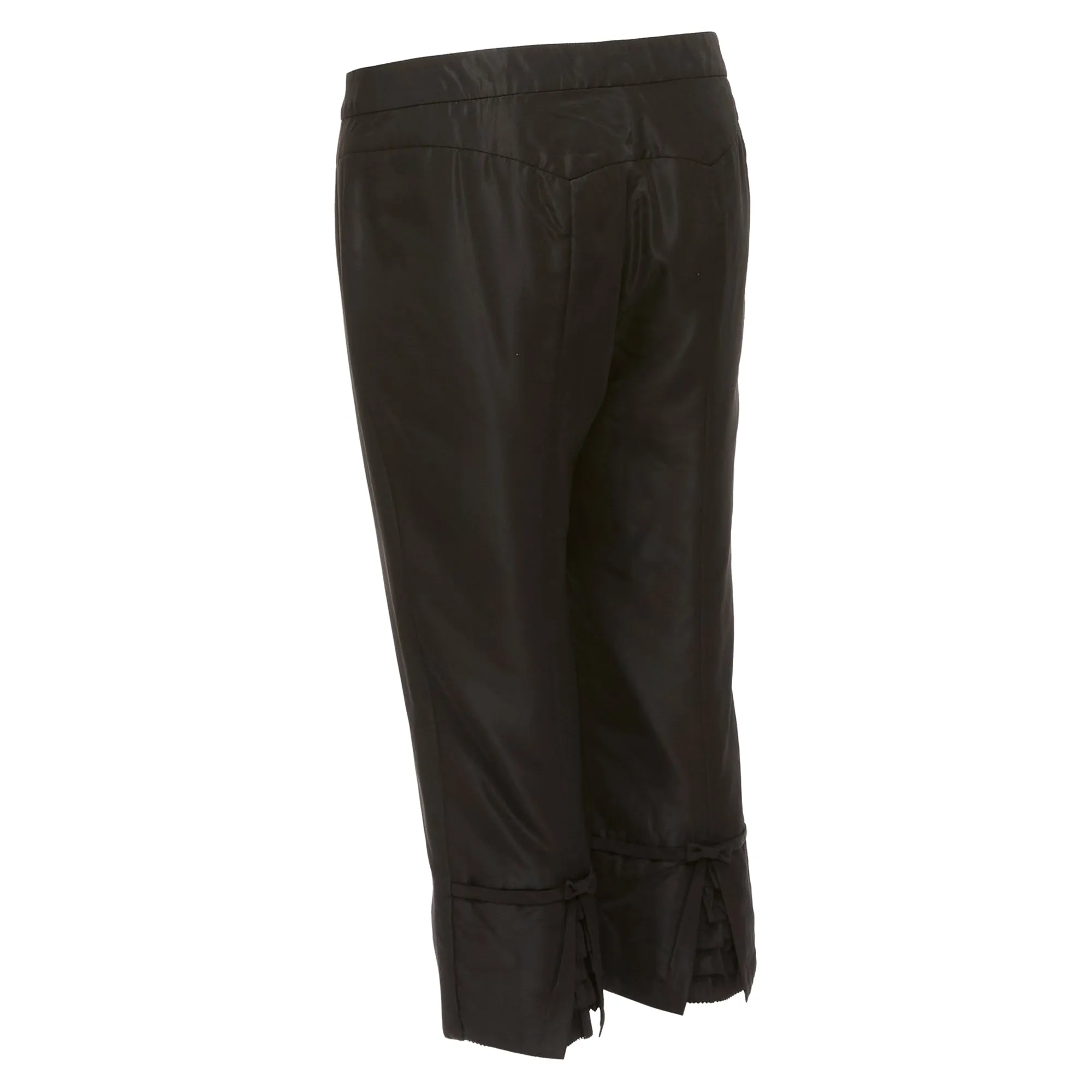 Shiatzy Chen Acetate Blend 3D Cut Back Slit Padded Cropped Pants