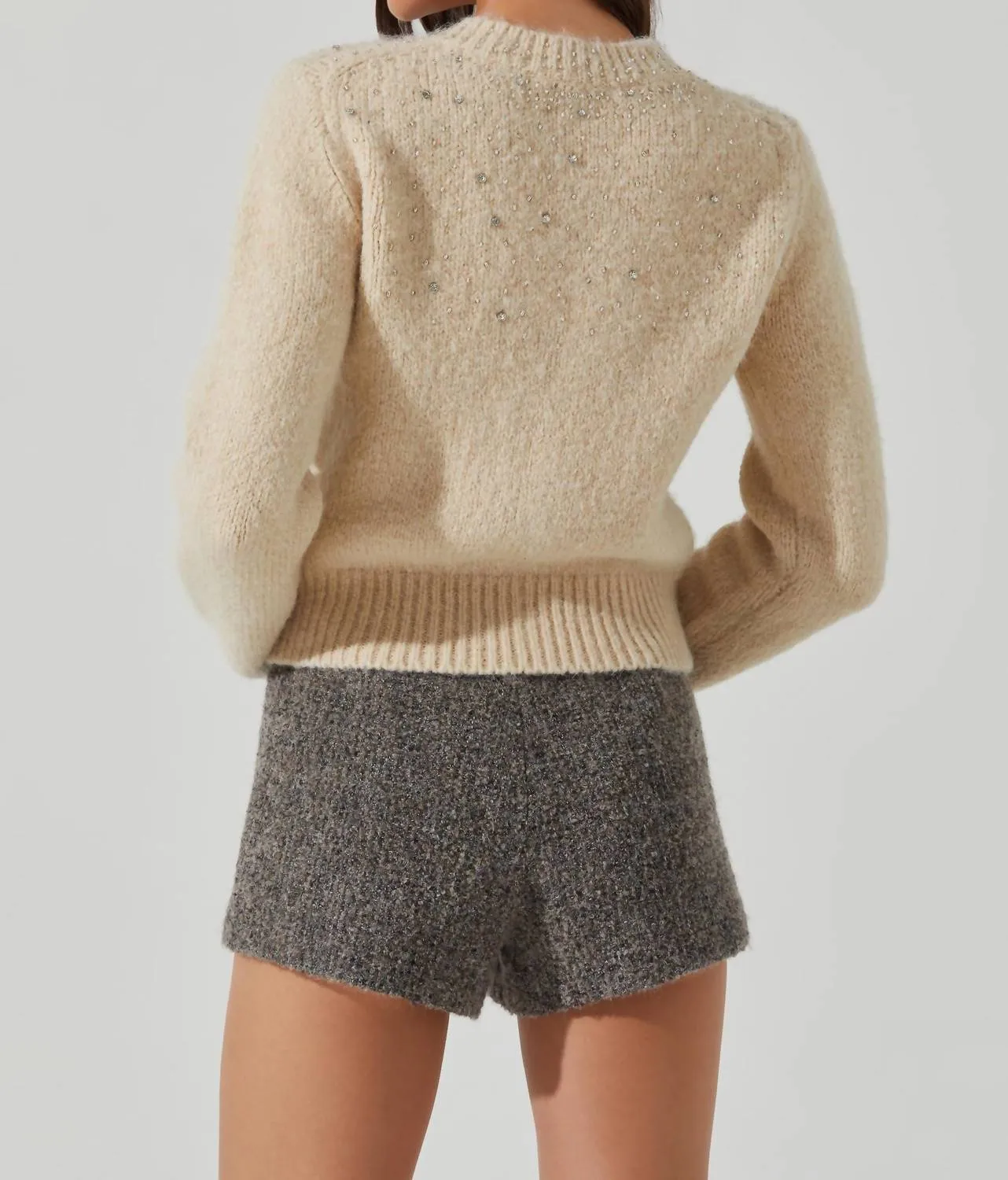 Sigourney Embellished Cardigan In Butter